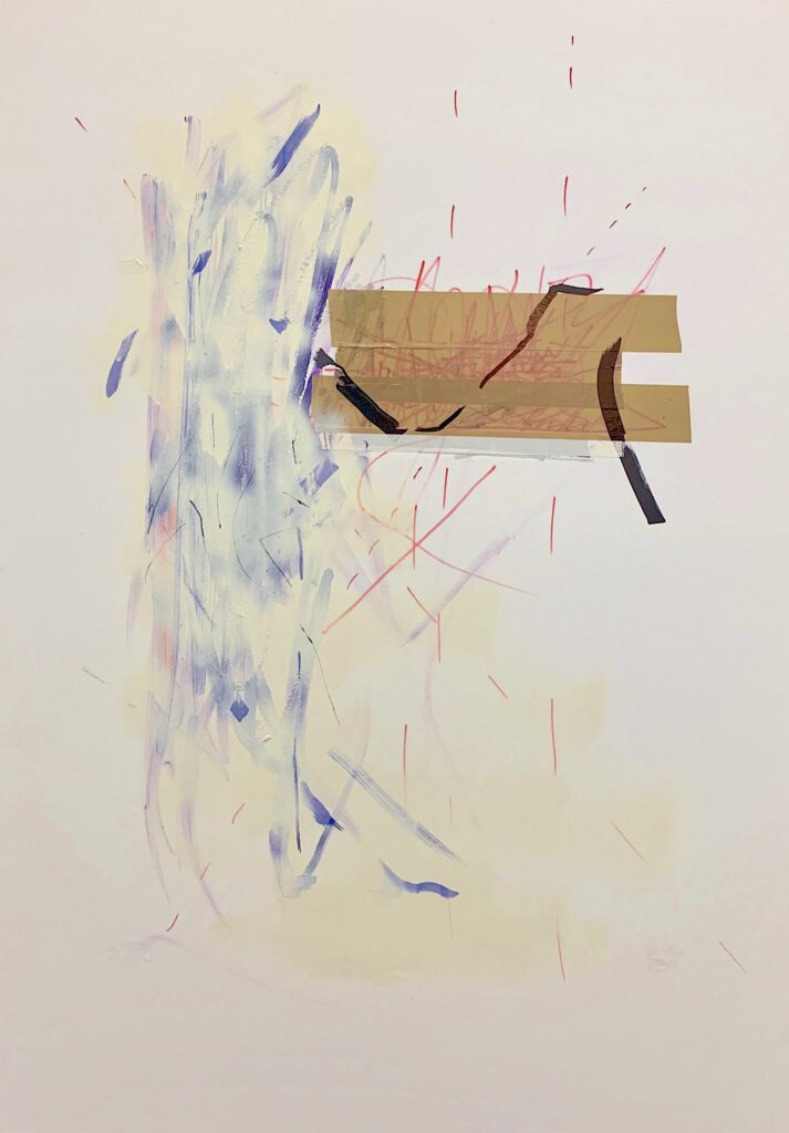 Abgerissen Veronika Wenger 2020 100 x 70 cm, acryl, spray, marker, tape on cardboard