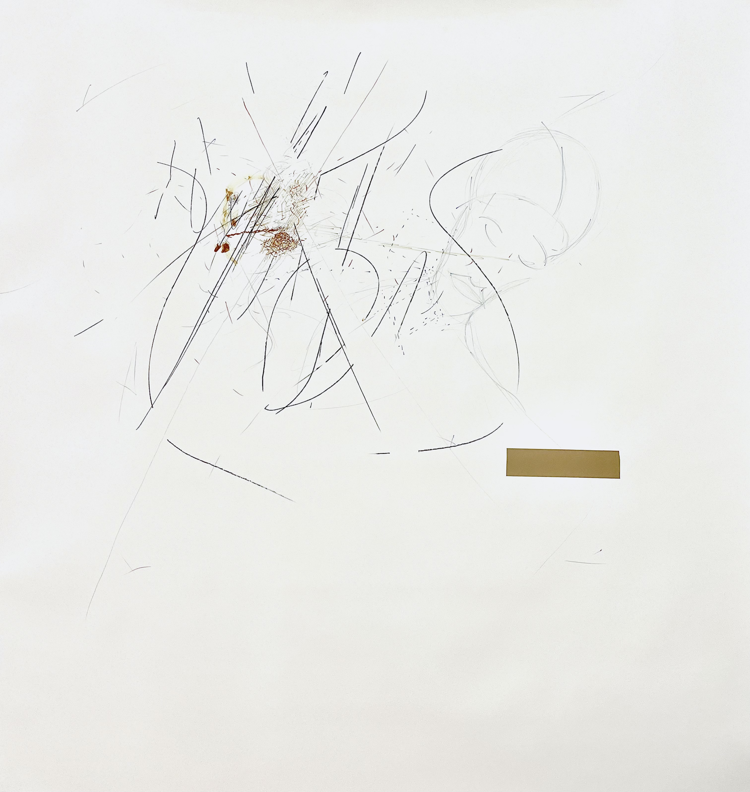 petit déjeunerVeronika Wenger 2021 160 x 150 cm, marker, tape, pencil on paper