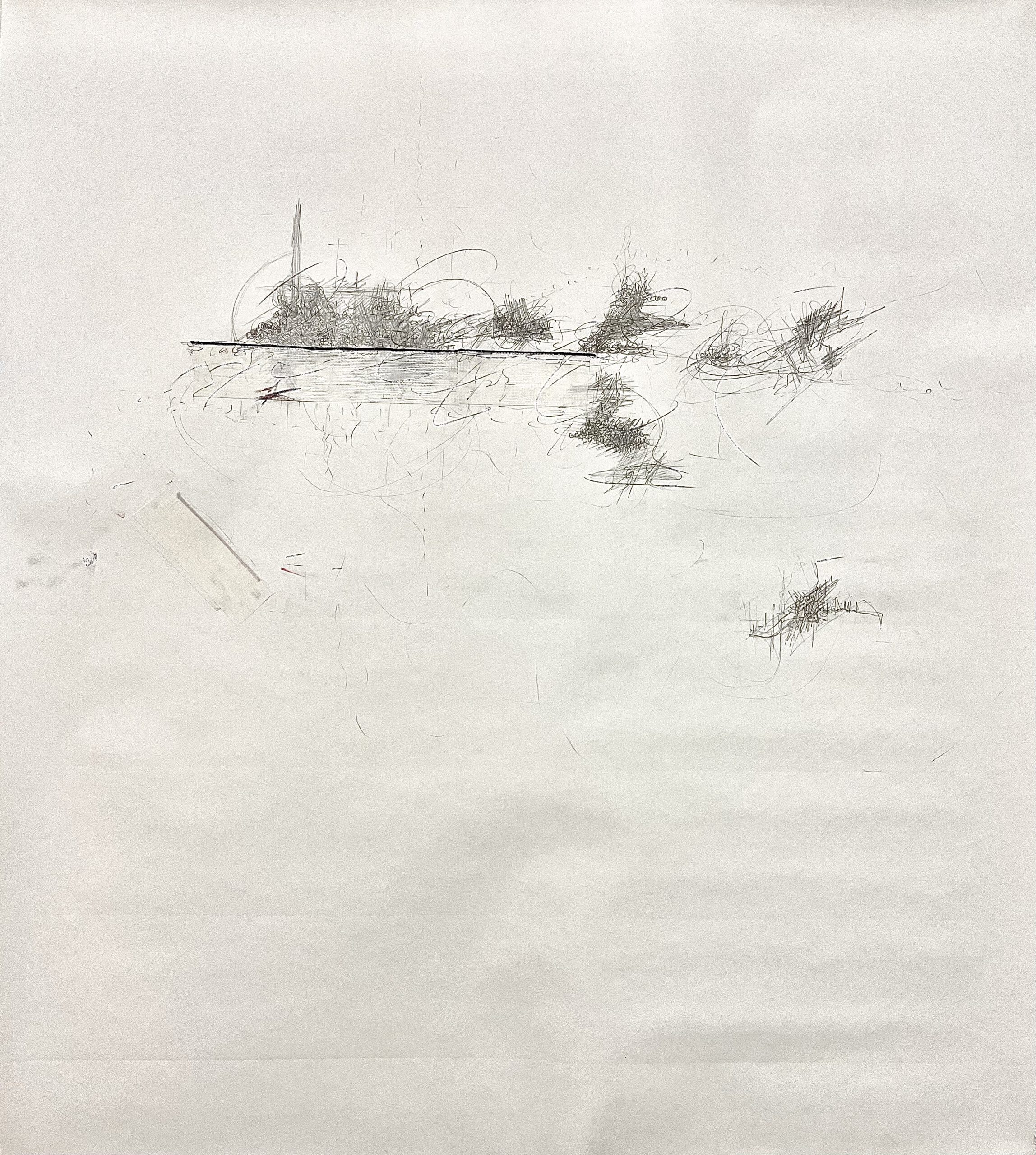 sottosopraVeronika Wenger 2022 115 x 100 cm, marker, tape, pencil on paper