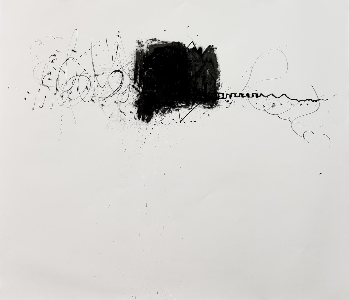 “Lumpen”Veronika Wenger, 2026 150 x 168 cm, marker, pencil, spray on paper