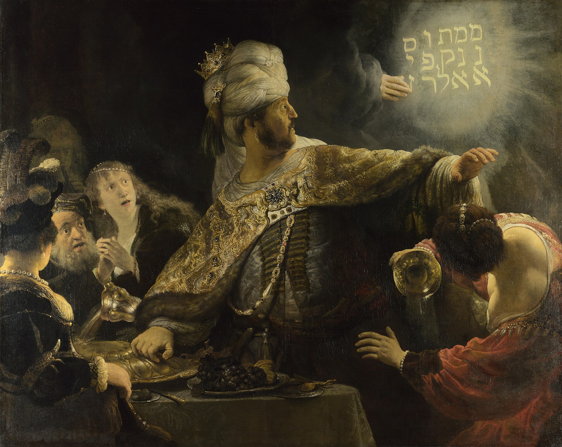“Belshazzar’s Feast” (Detail)Rembrandt 1635-1638 167,6 x 209,2 cm, oil on canvas National Gallery London