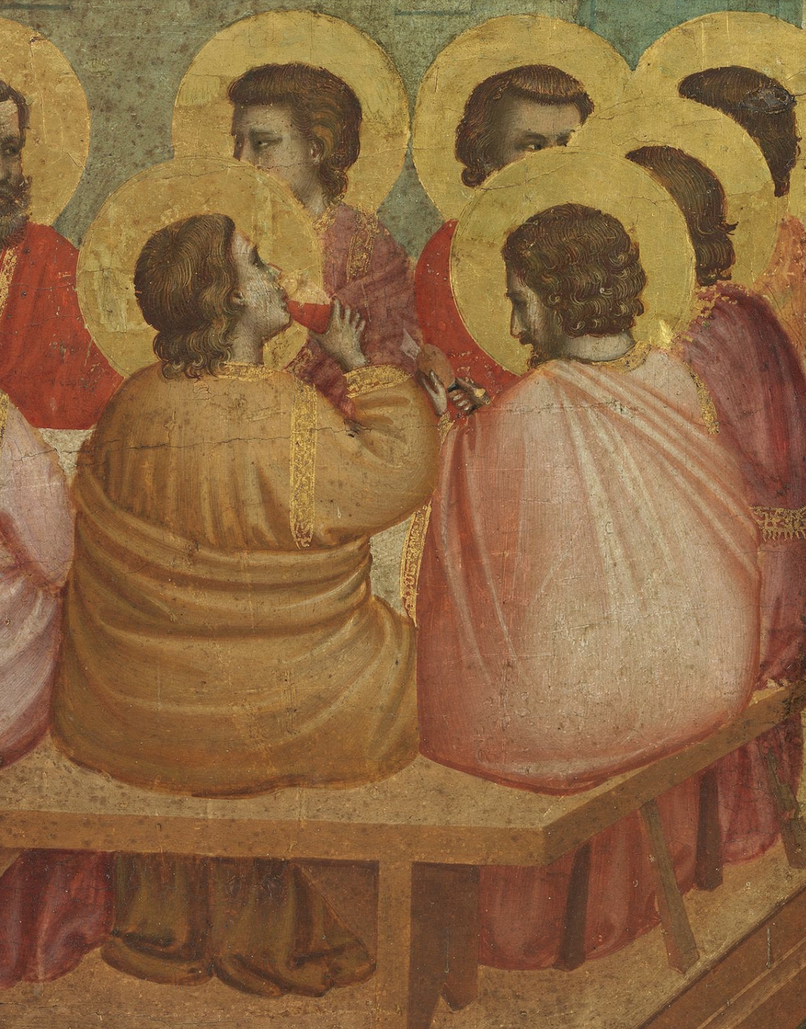 “Last supper”, (Detail) Giotto di Bondone,ca. 1303/06 vor 1312/13, Bayerische Staatsgemäldesammlung, Alte Pinakothek München